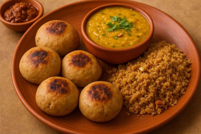 Kamala Special Dal Bati Churma